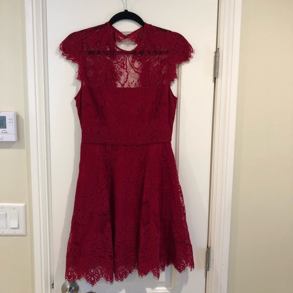 BB Dakota red lace dress